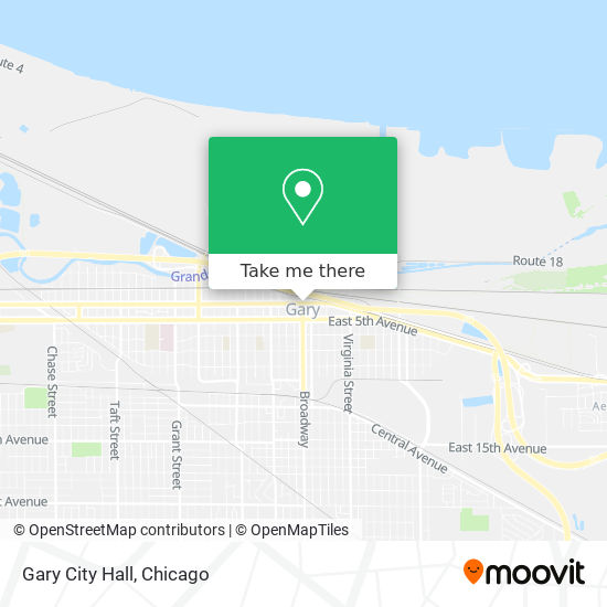 Gary City Hall map