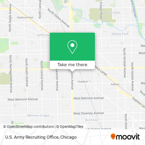 U.S. Army Recruiting Office map