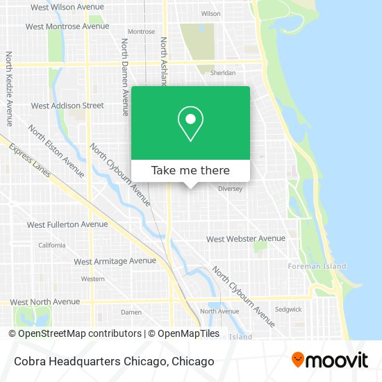 Mapa de Cobra Headquarters Chicago