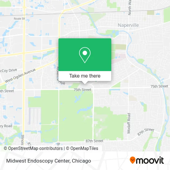 Midwest Endoscopy Center map