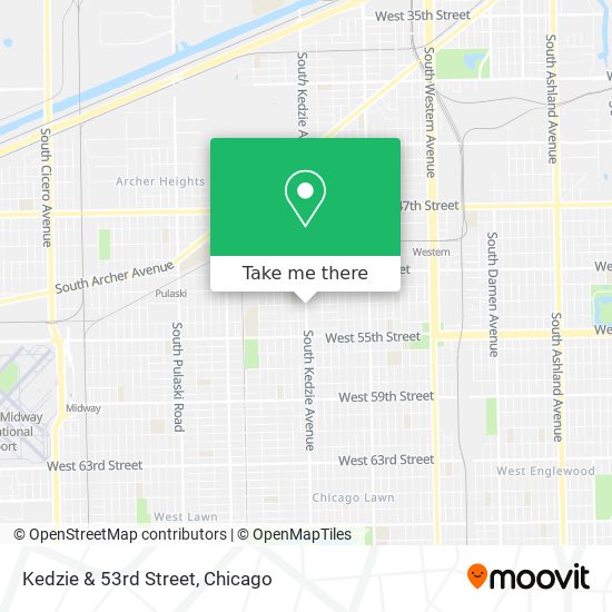 Kedzie & 53rd Street map