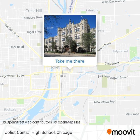 Joliet Central High School map