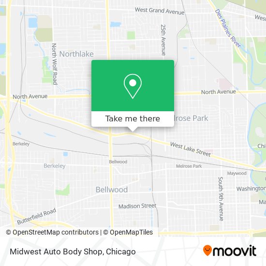 Mapa de Midwest Auto Body Shop