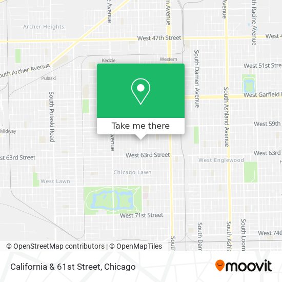 Mapa de California & 61st Street