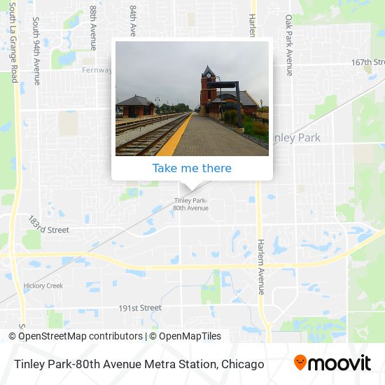 Mapa de Tinley Park-80th Avenue Metra Station