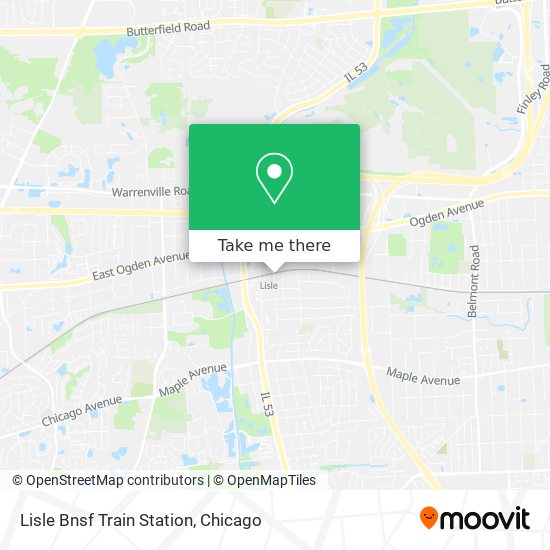 Mapa de Lisle Bnsf Train Station