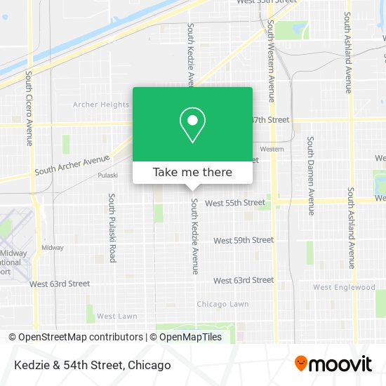 Kedzie & 54th Street map