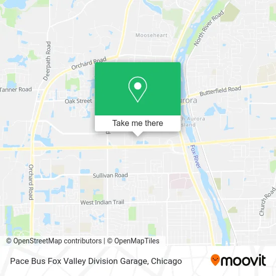Pace Bus Fox Valley Division Garage map