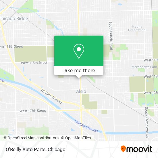 O'Reilly Auto Parts map