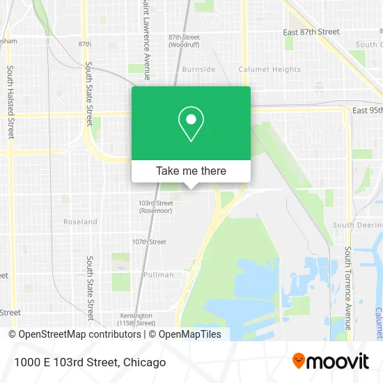 1000 E 103rd Street map