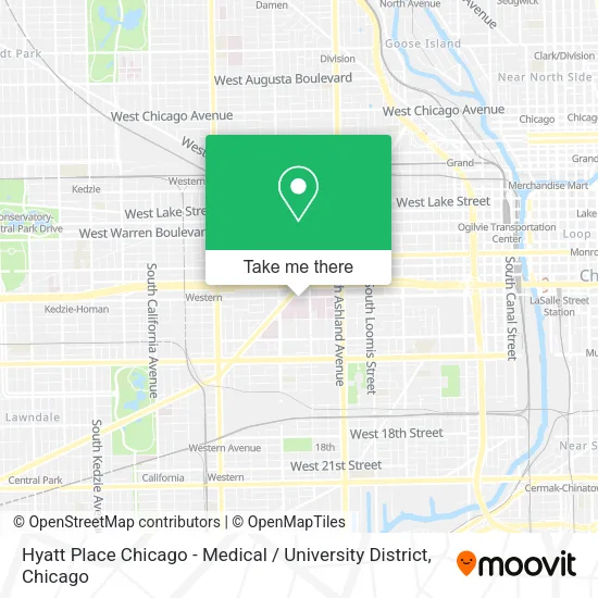 Hyatt Place Chicago - Medical / University District map