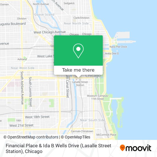Financial Place & Ida B Wells Drive (Lasalle Street Station) map