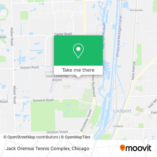 Jack Oremus Tennis Complex map