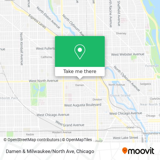 Mapa de Damen & Milwaukee/North Ave
