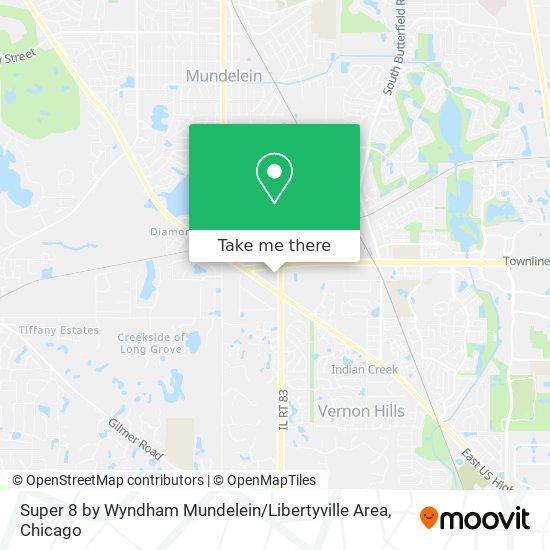 Mapa de Super 8 by Wyndham Mundelein / Libertyville Area