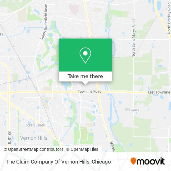 The Claim Company Of Vernon Hills map