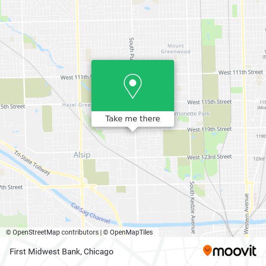 Mapa de First Midwest Bank