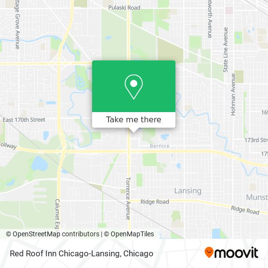 Red Roof Inn Chicago-Lansing map