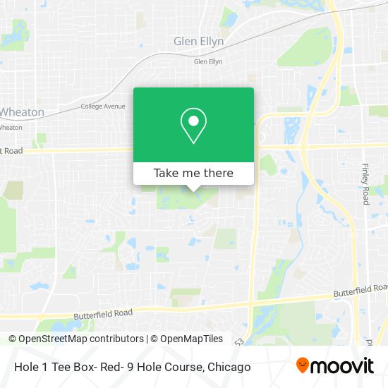 Hole 1 Tee Box- Red- 9 Hole Course map