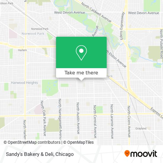 Sandy's Bakery & Deli map