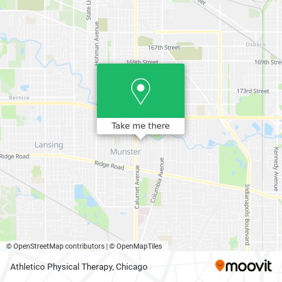 Athletico Physical Therapy map