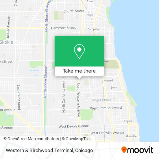 Western & Birchwood Terminal map