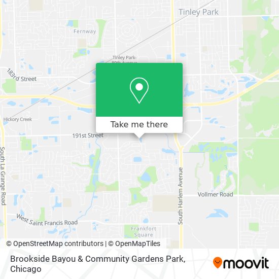 Mapa de Brookside Bayou & Community Gardens Park
