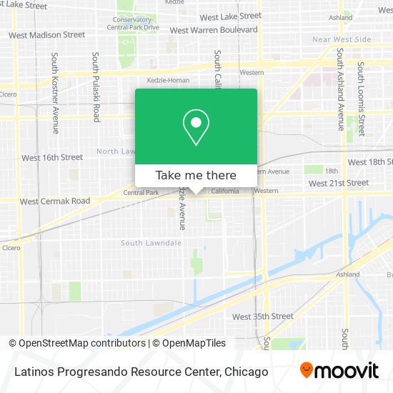 Latinos Progresando Resource Center map
