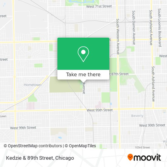 Kedzie & 89th Street map