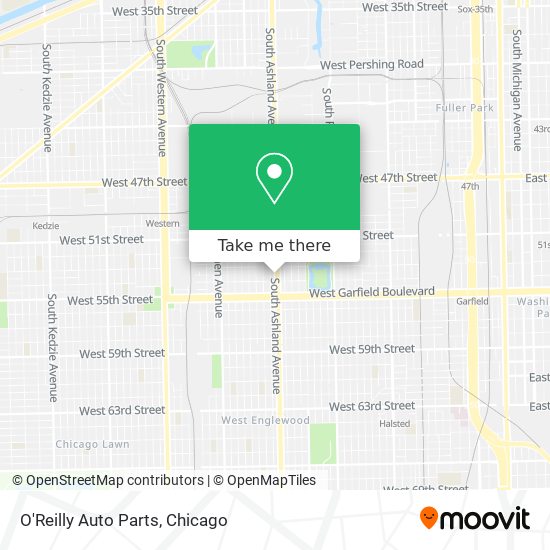 O'Reilly Auto Parts map