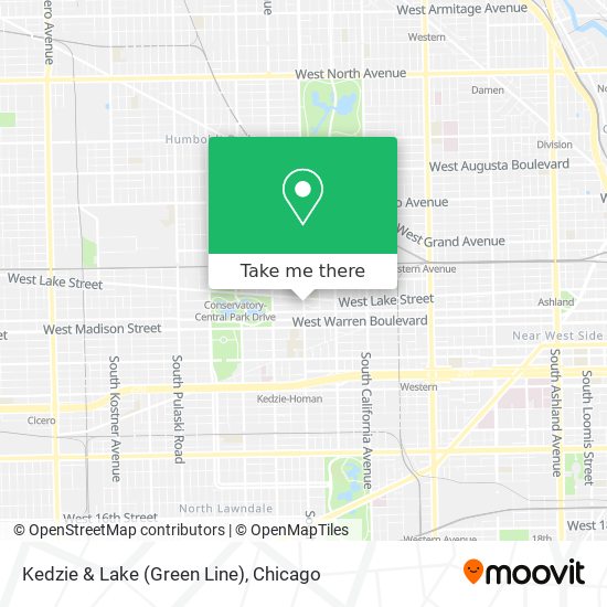 Mapa de Kedzie & Lake (Green Line)