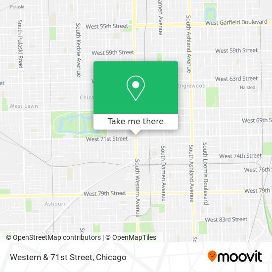 Western & 71st Street map