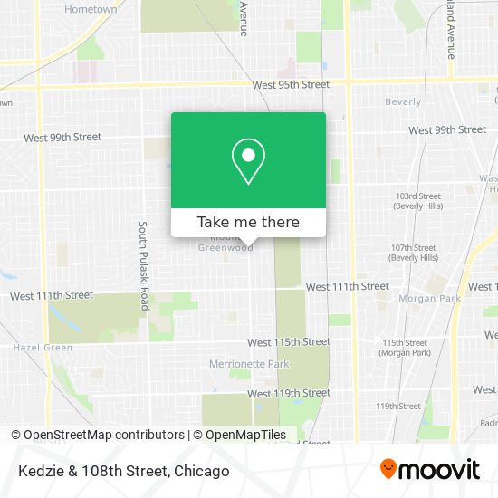 Kedzie & 108th Street map