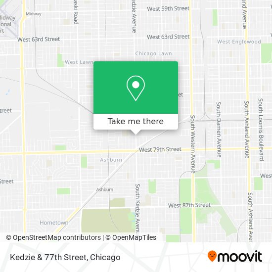 Kedzie & 77th Street map