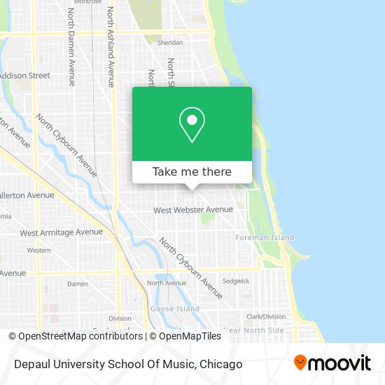 Depaul University School Of Music map