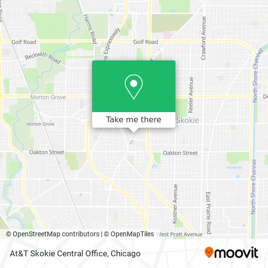 At&T Skokie Central Office map