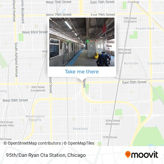 95th/Dan Ryan Cta Station map