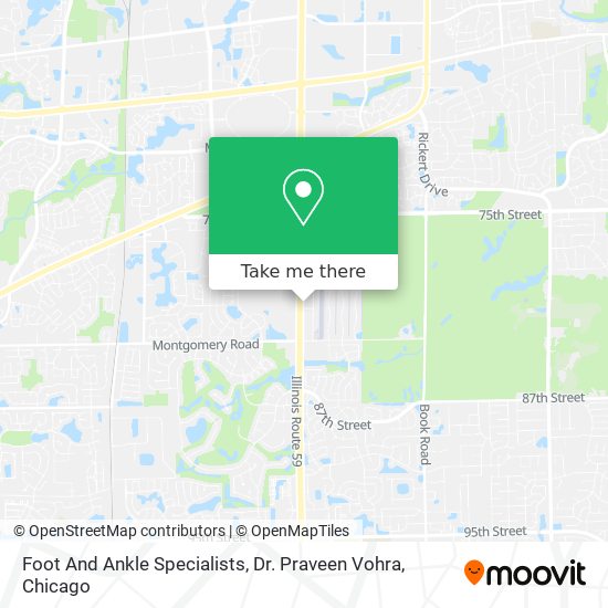Foot And Ankle Specialists, Dr. Praveen Vohra map
