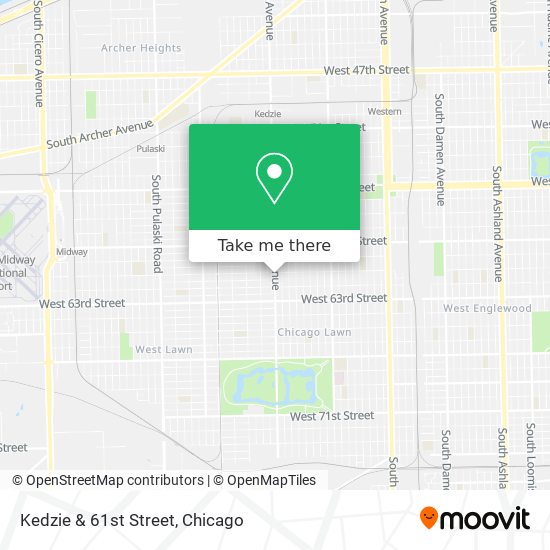 Kedzie & 61st Street map