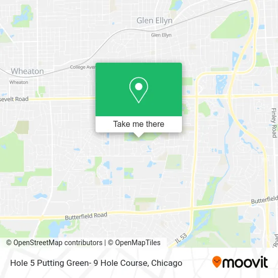Hole 5 Putting Green- 9 Hole Course map