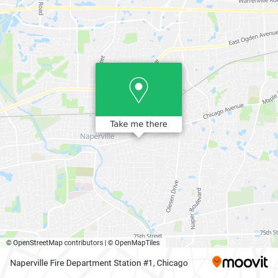 Naperville Fire Department Station #1 map