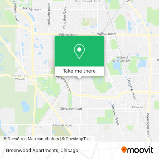 Mapa de Greenwood Apartments