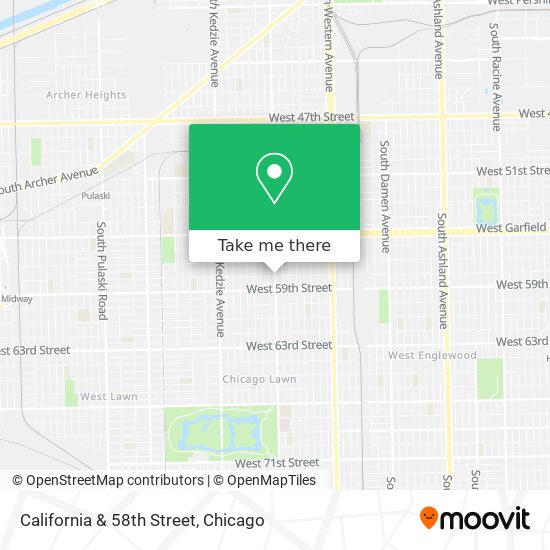 Mapa de California & 58th Street