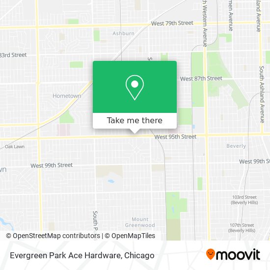 Mapa de Evergreen Park Ace Hardware