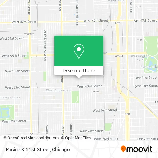 Racine & 61st Street map