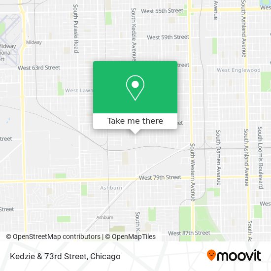 Kedzie & 73rd Street map