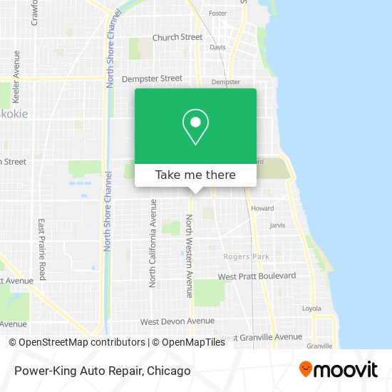 Power-King Auto Repair map