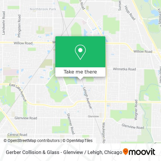 Mapa de Gerber Collision & Glass - Glenview / Lehigh