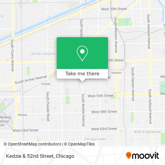 Kedzie & 52nd Street map