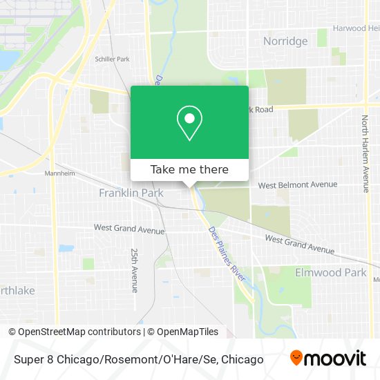 Super 8 Chicago / Rosemont / O'Hare / Se map
